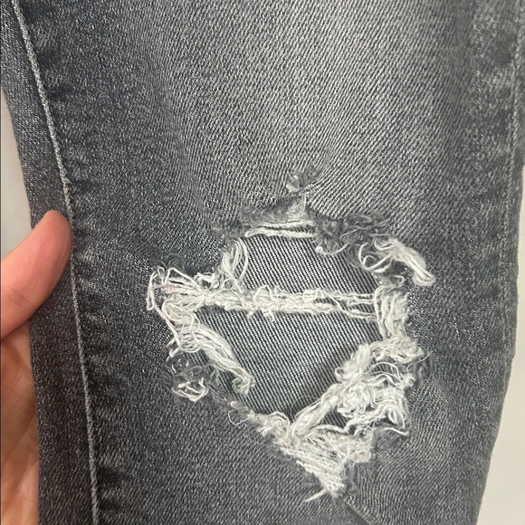 Mother High Waist Looker Ankle Chew Jean in Scene Of The Crime Washed Grey sz 25 - Picture 6 of 12